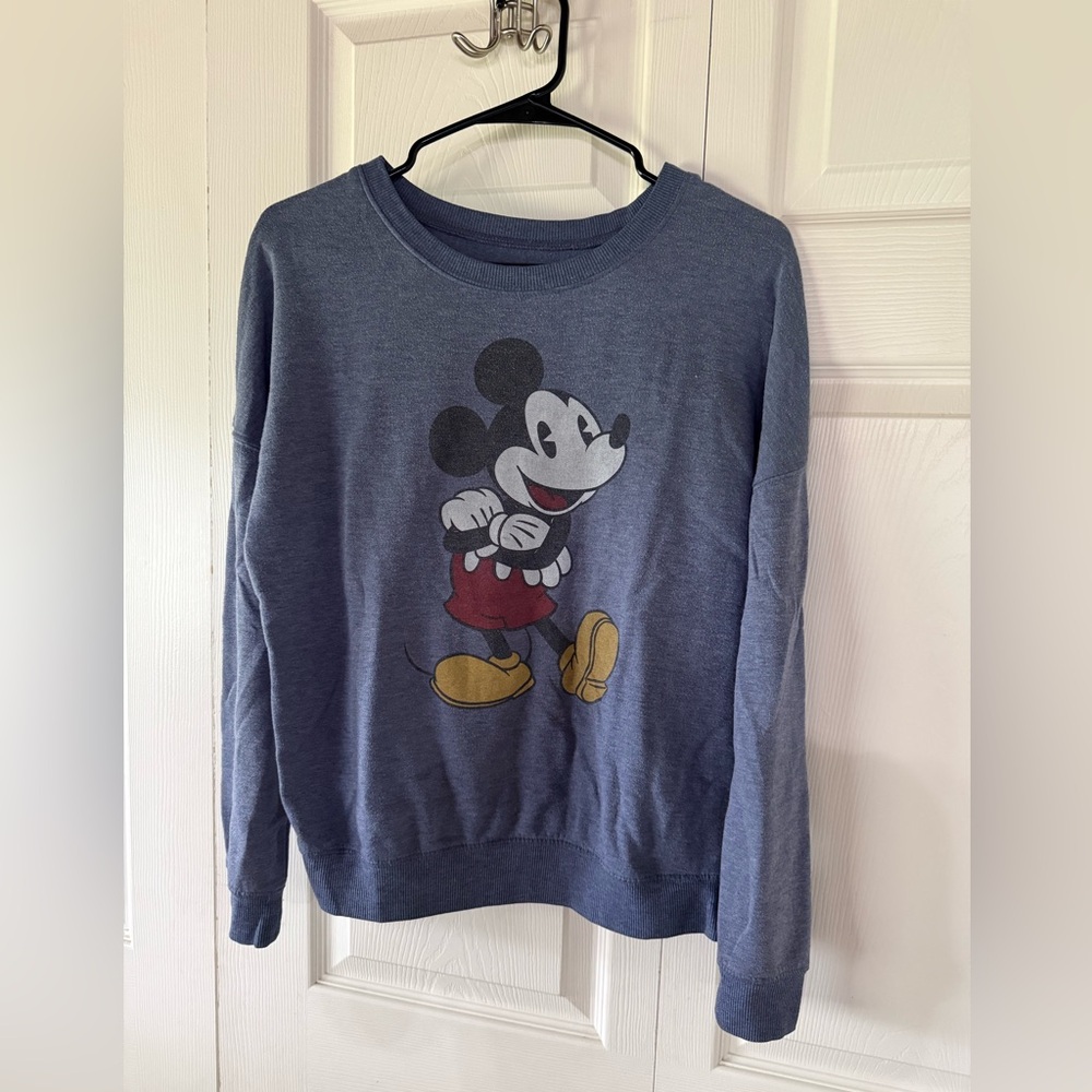 Disney Navy Crewneck Sweatshirt with White Logo